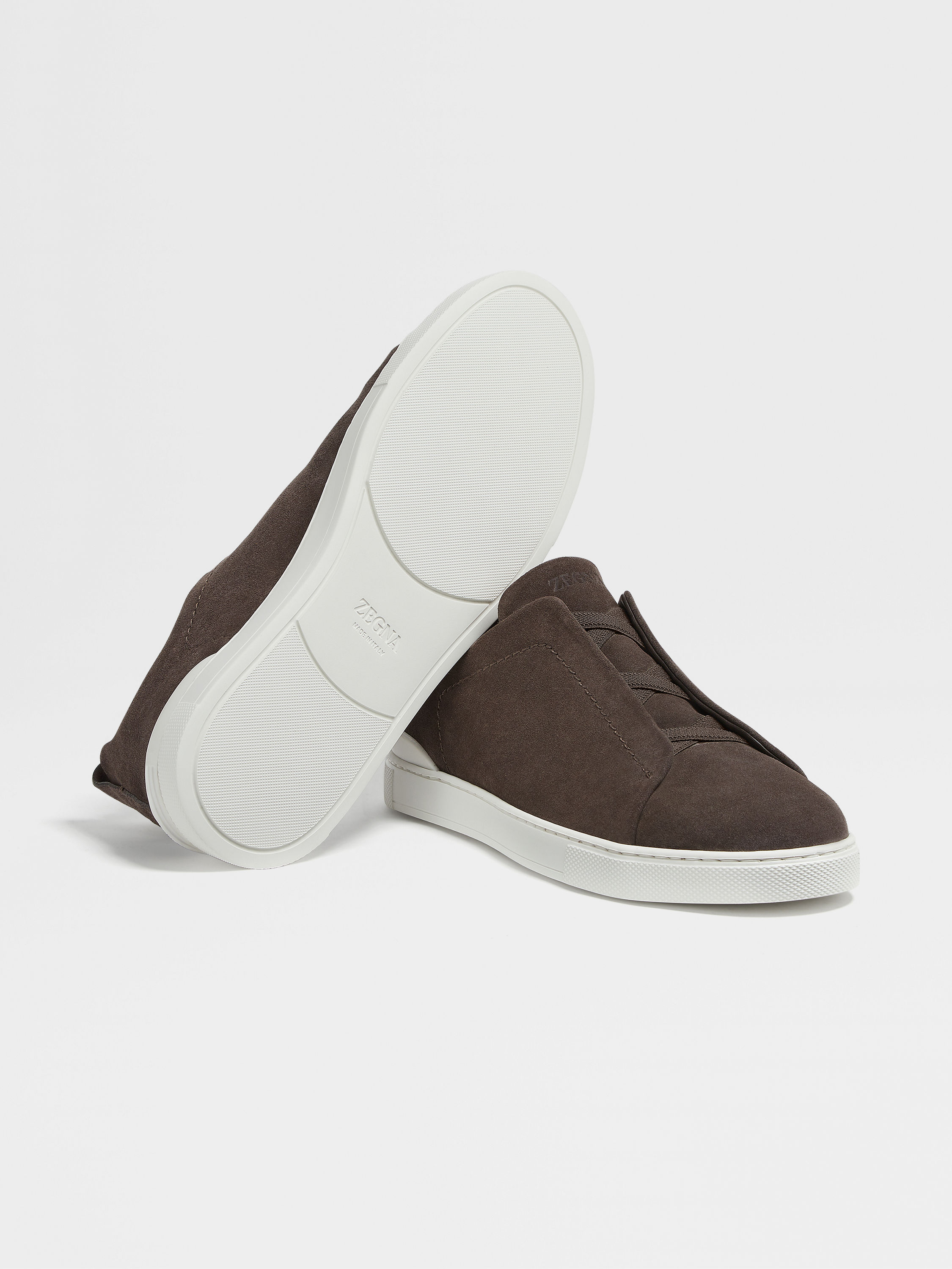Brown Suede Triple Stitch™ Sneakers FW24 25621915 | Zegna US Brown Suede Triple Stitch™ Sneakers FW24 25621915 | Zegna US