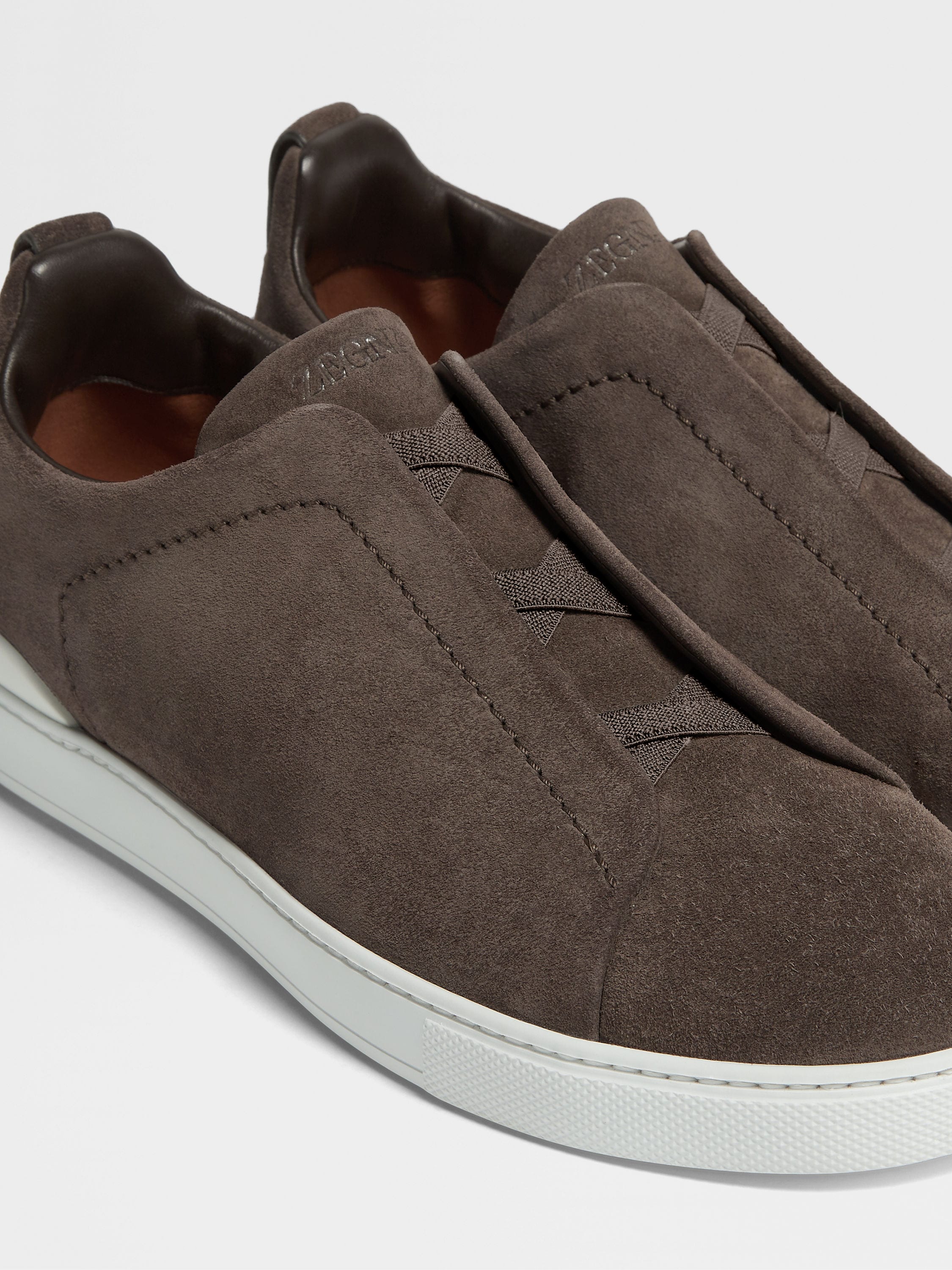 Brown Suede Triple Stitch™ Sneakers FW24 25621915 | Zegna US Brown Suede Triple Stitch™ Sneakers FW24 25621915 | Zegna US