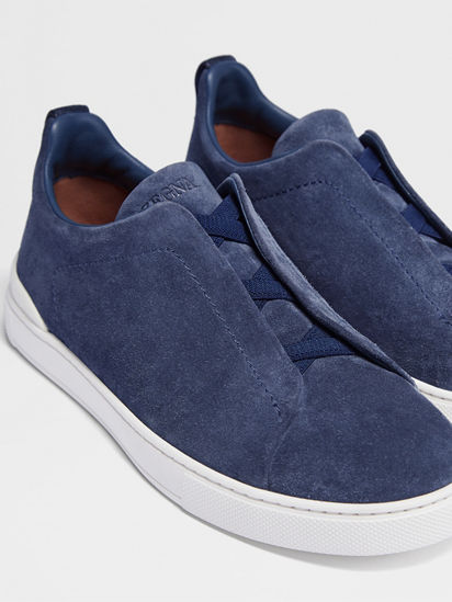 Utility Blue Suede Triple Stitch Sneakers SS25 22320607 Zegna HK