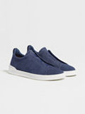 Utility Blue Suede Triple Stitch™ Sneakers SS24 22320607 | Zegna CA