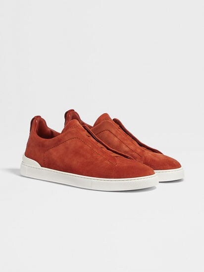 Zegna suede discount triple stitch