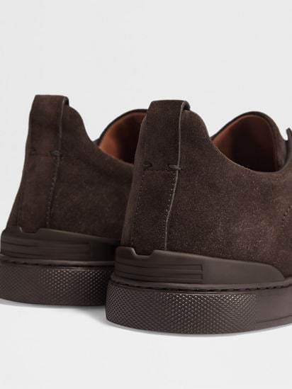 Brown Suede Triple Stitch™ Sneakers FW24 22361756 | Zegna JP Brown Suede Triple Stitch™ Sneakers FW24 22361756 | Zegna JP
