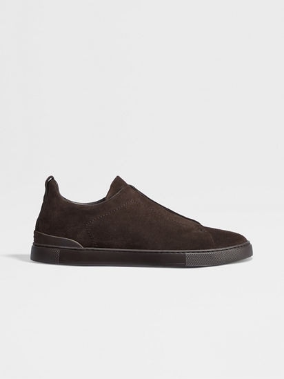 Brown Suede Triple Stitch™ Sneakers FW24 22361756 | Zegna TH Brown Suede Triple Stitch™ Sneakers FW24 22361756 | Zegna TH