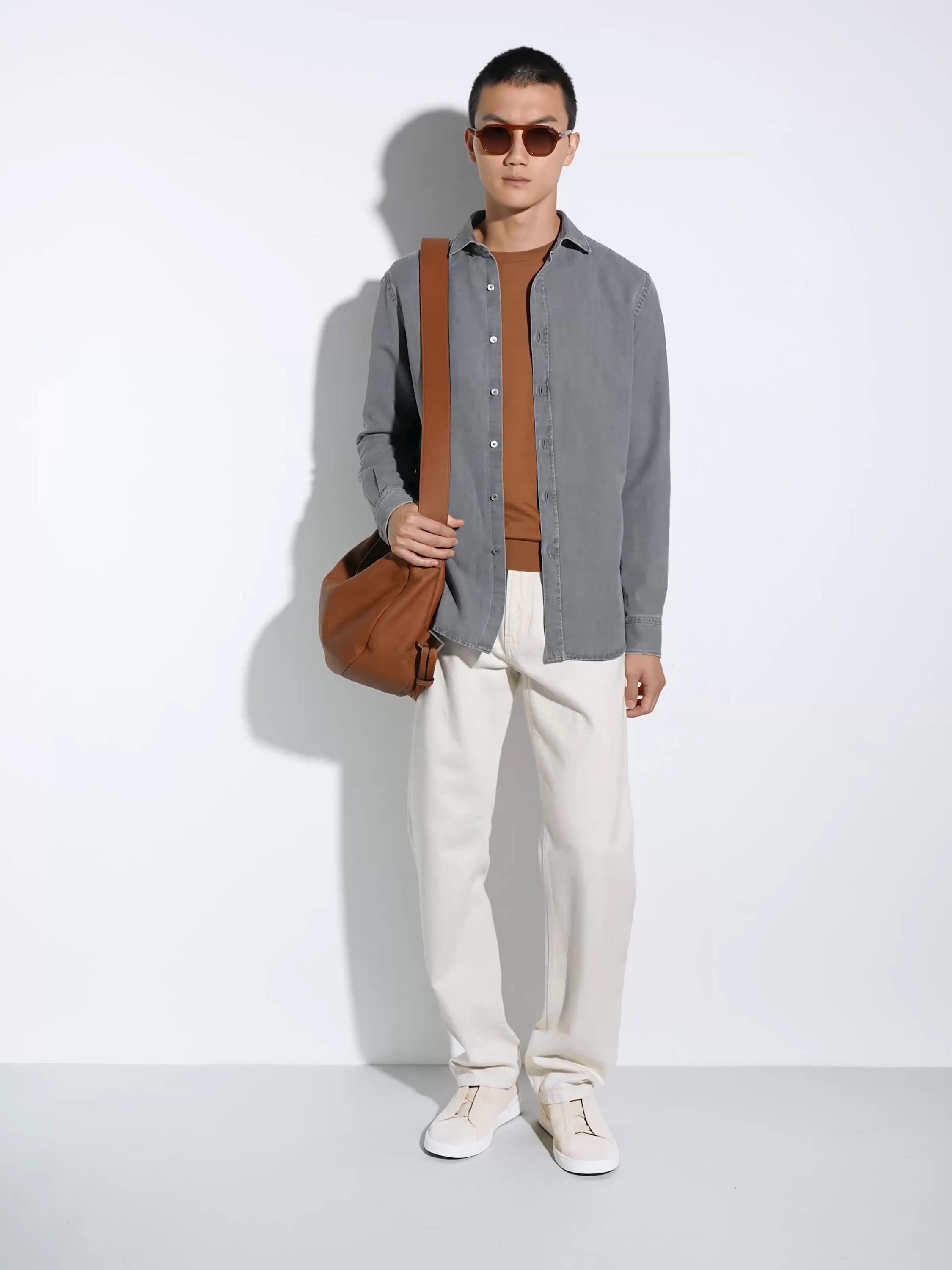 Light Beige Suede Triple Stitch™ Sneakers