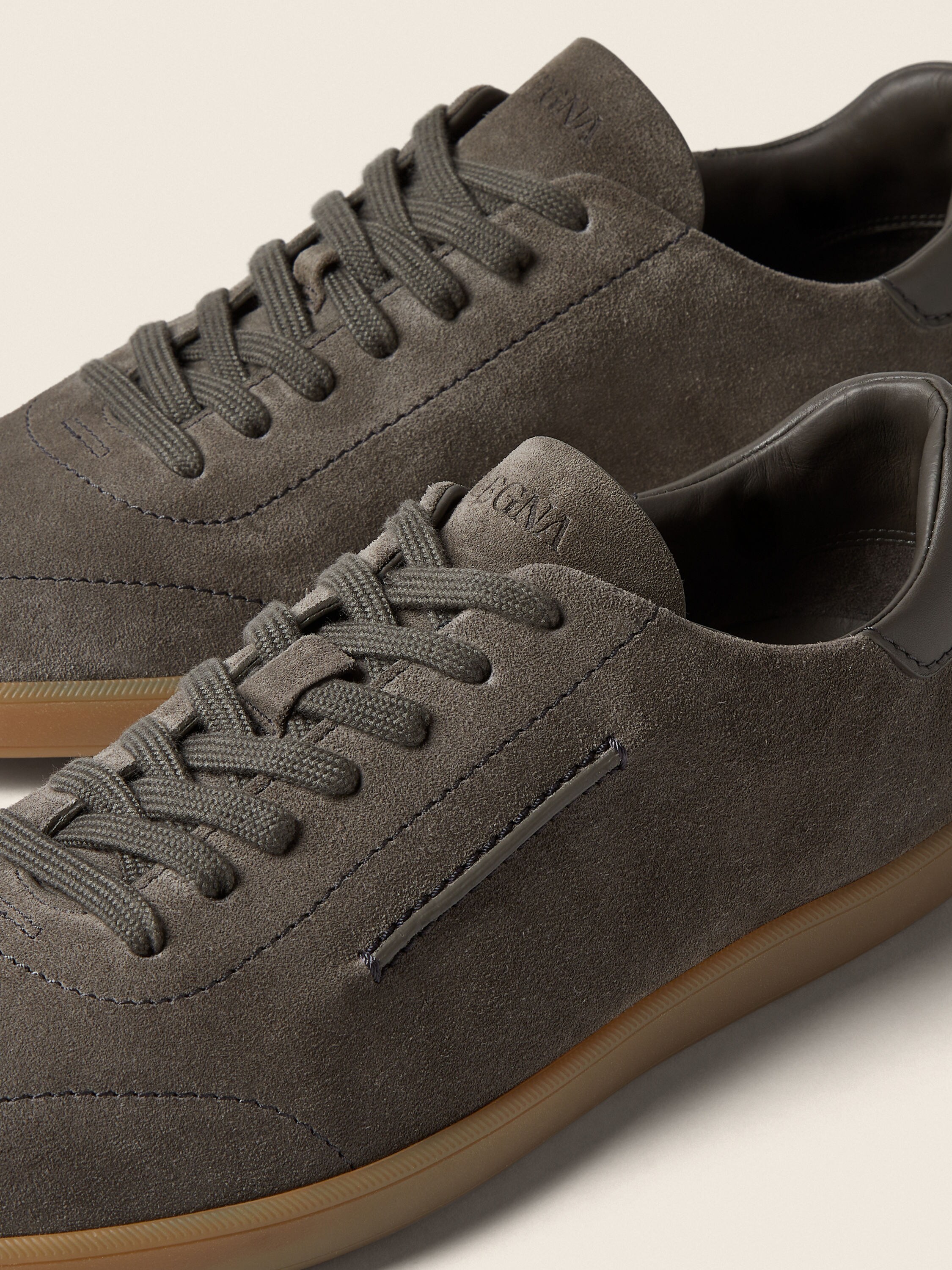 Dark Taupe 232 Suede Sneakers Product detail photo #2