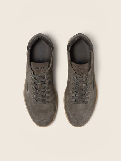 Dark Taupe 232 Suede Sneakers SS26 37559569 | Zegna US