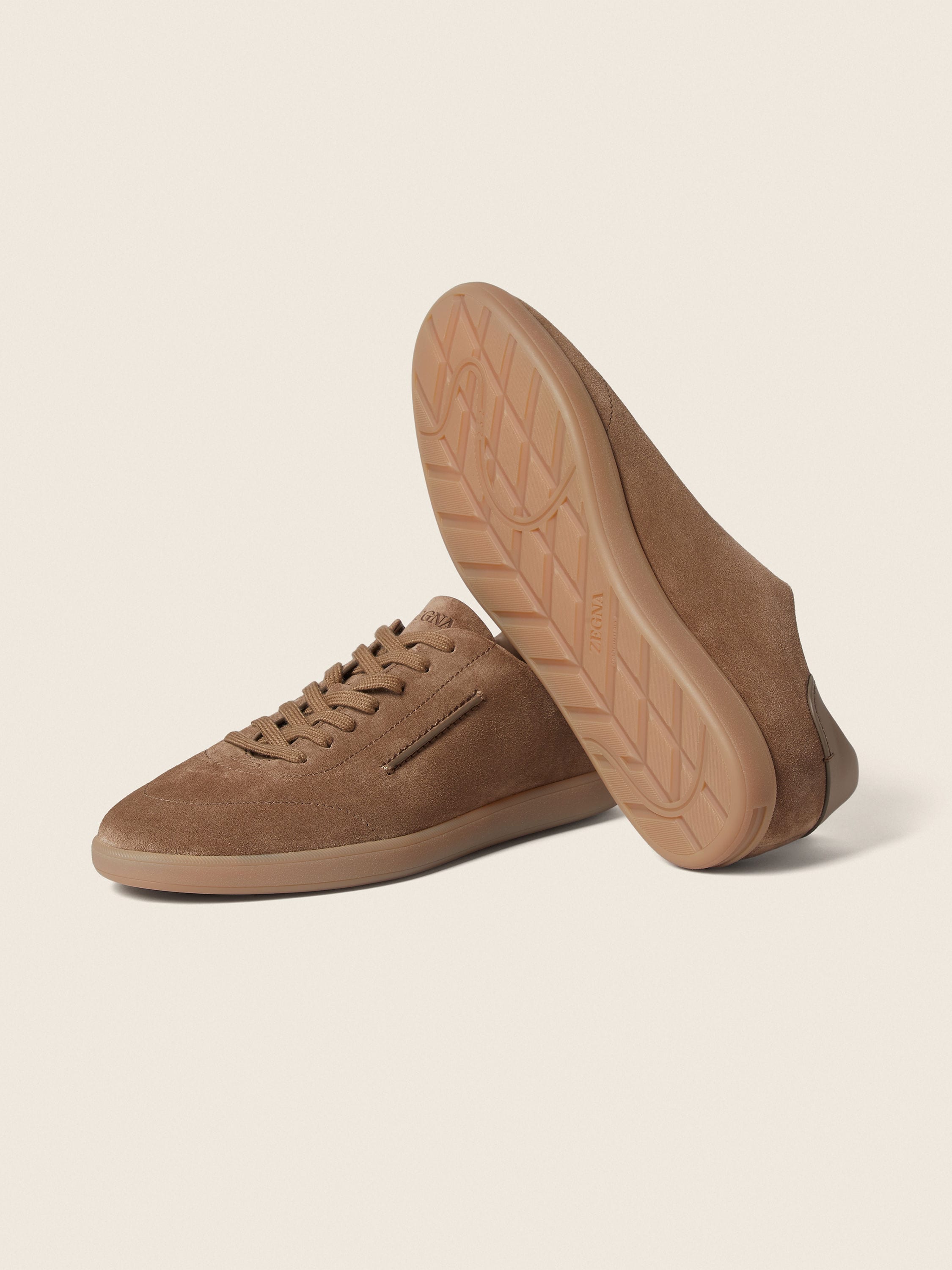 Dark Beige Suede 232 Sneakers Product detail photo #5