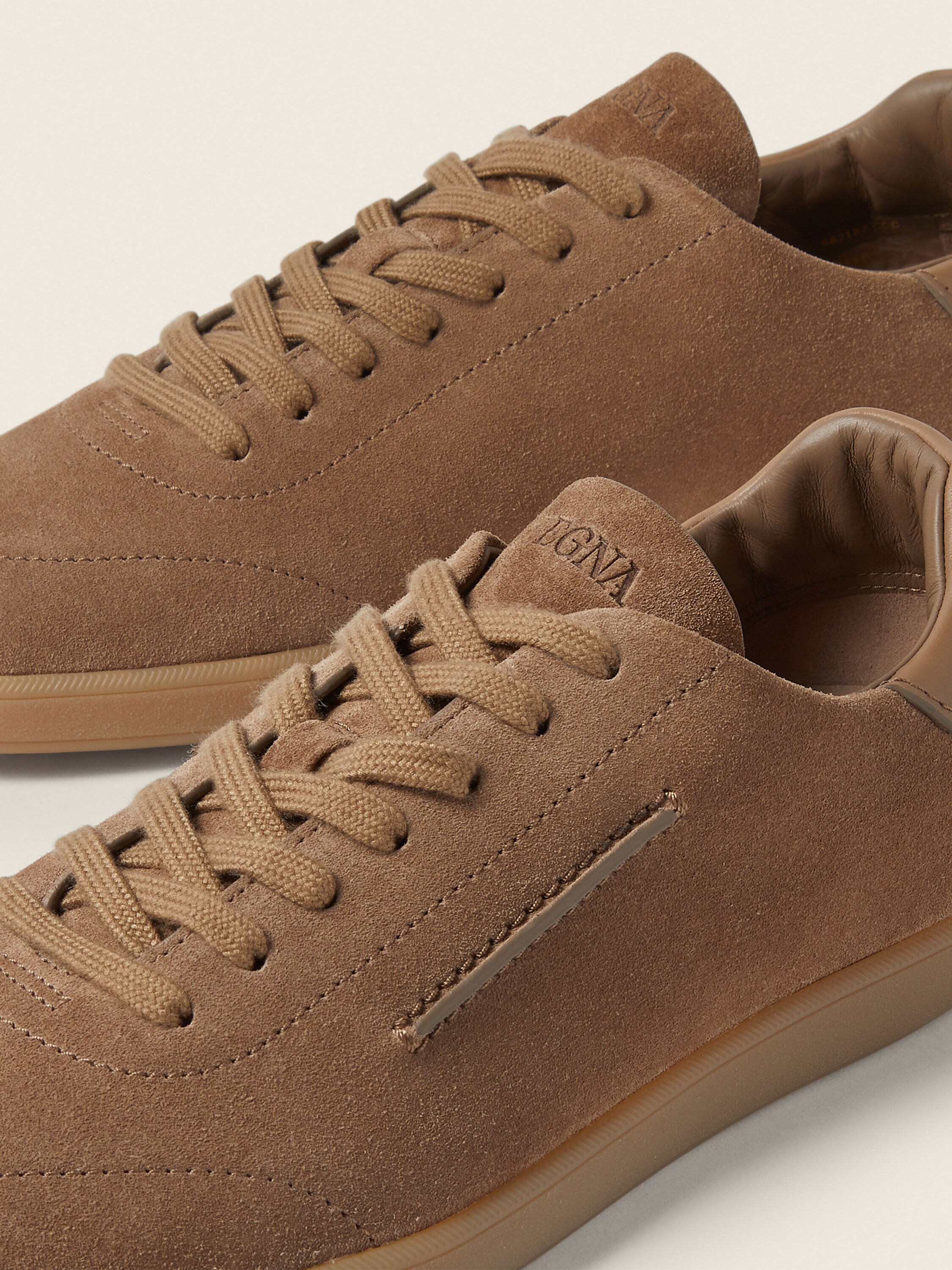 Dark Beige Suede 232 Sneakers Product detail photo #2