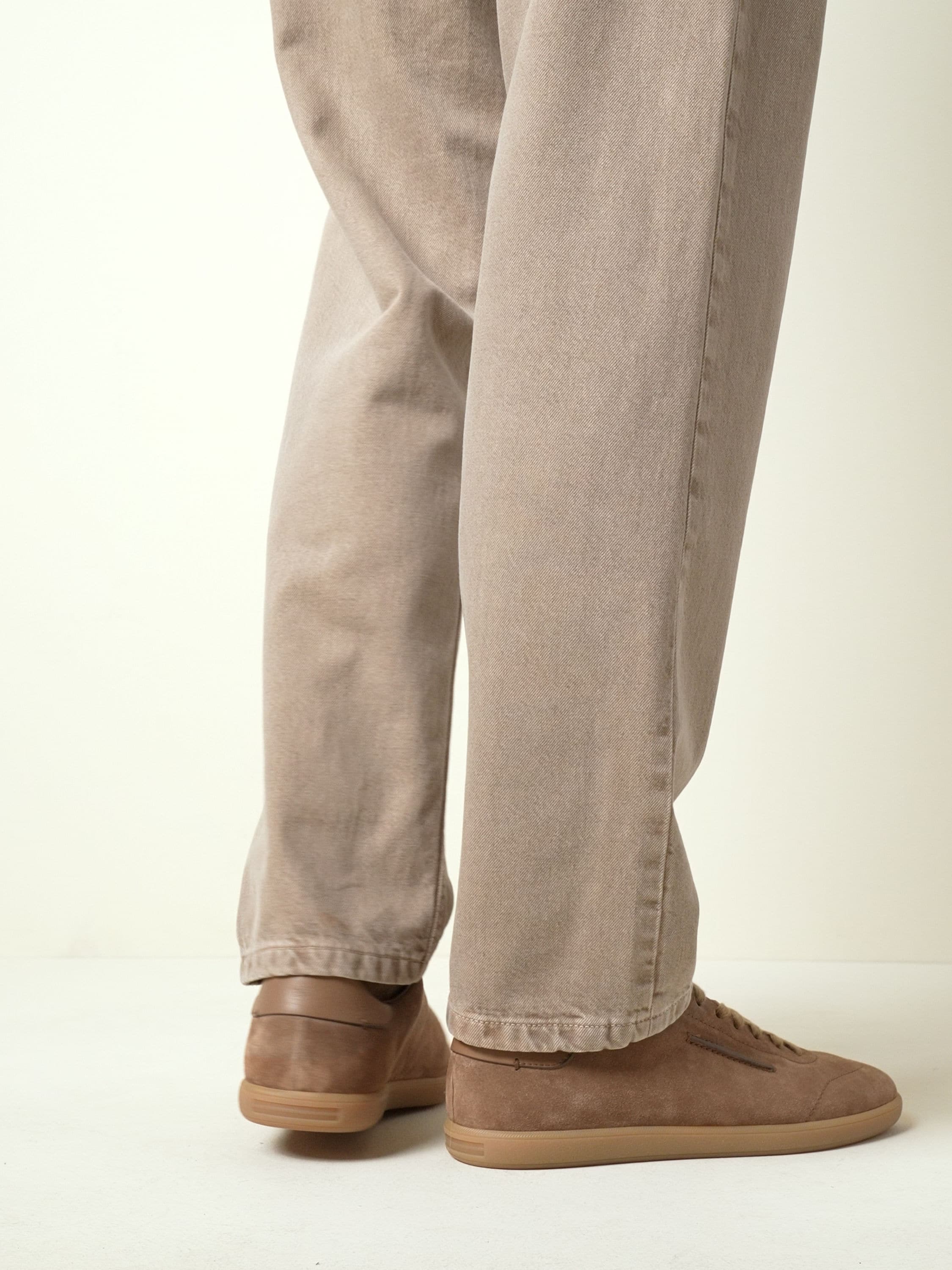Dark Beige Suede 232 Sneakers