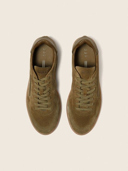 Olive Green 232 Suede Sneakers SS26 37094712 | Zegna US