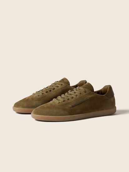 Solovier オリーブグリーン スエード モカシンシューズ オリーブグリーン 232 スエードスニーカー SS26 37094712 | Zegna JP
