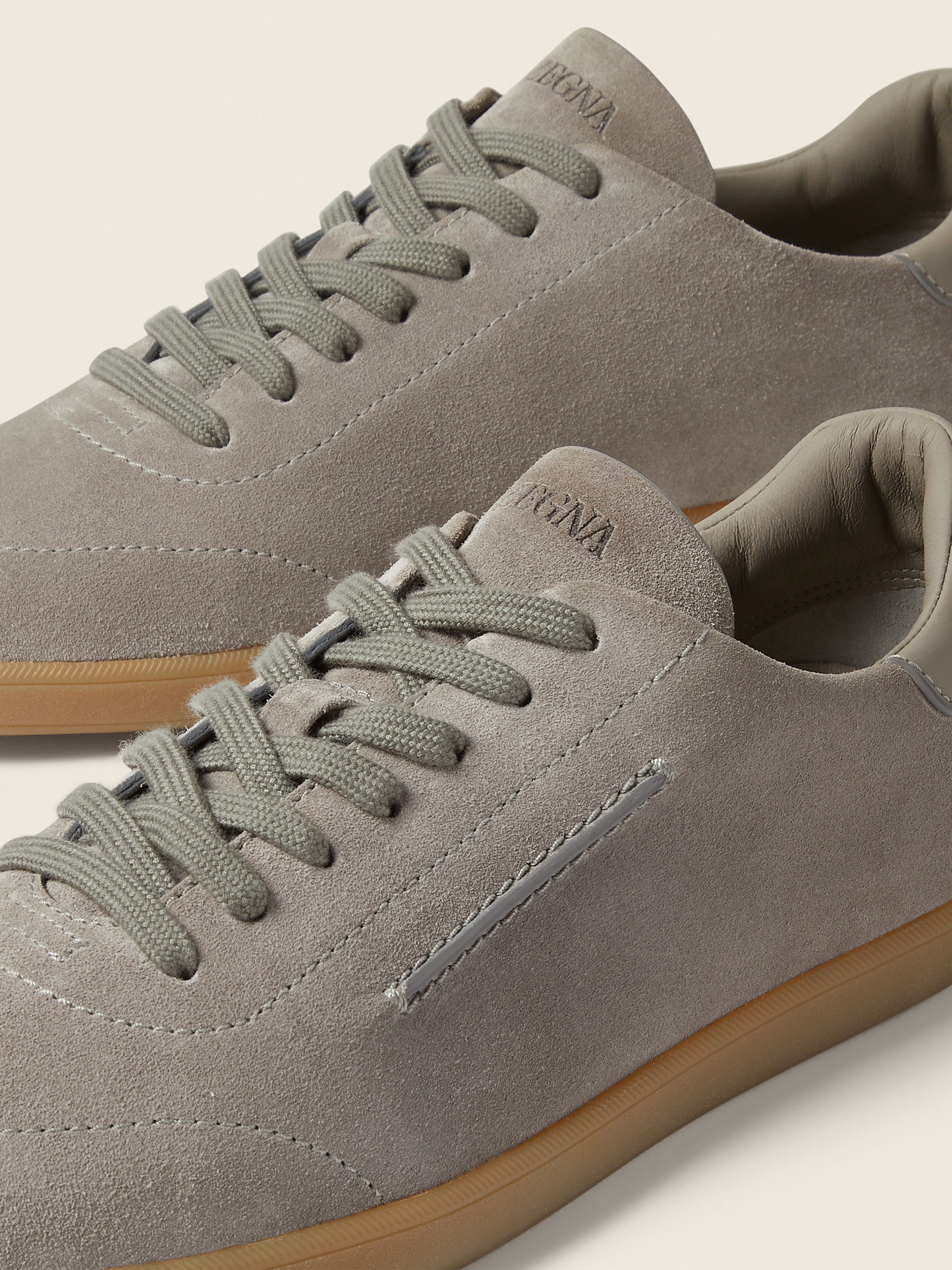 Grey Mélange Suede 232 Sneakers Product detail photo #1