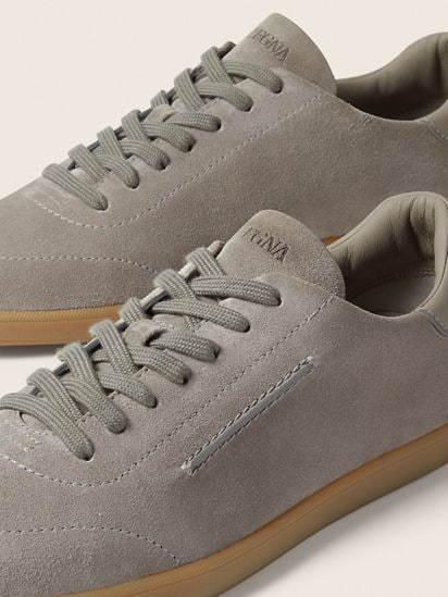 Grey Mélange Suede 232 Sneakers FW26 39383712 | Zegna CA