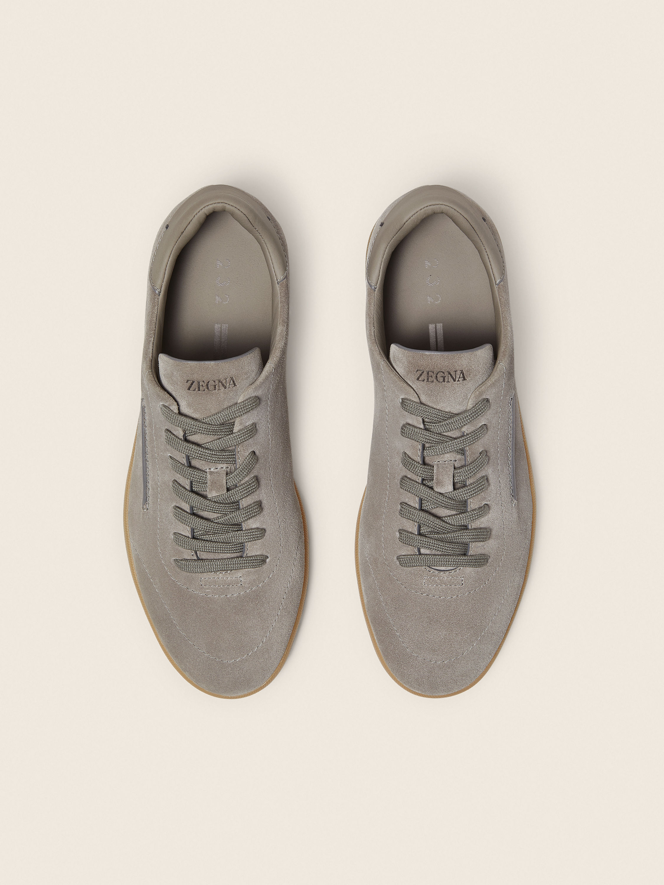 Grey Mélange Suede 232 Sneakers Product detail photo #2