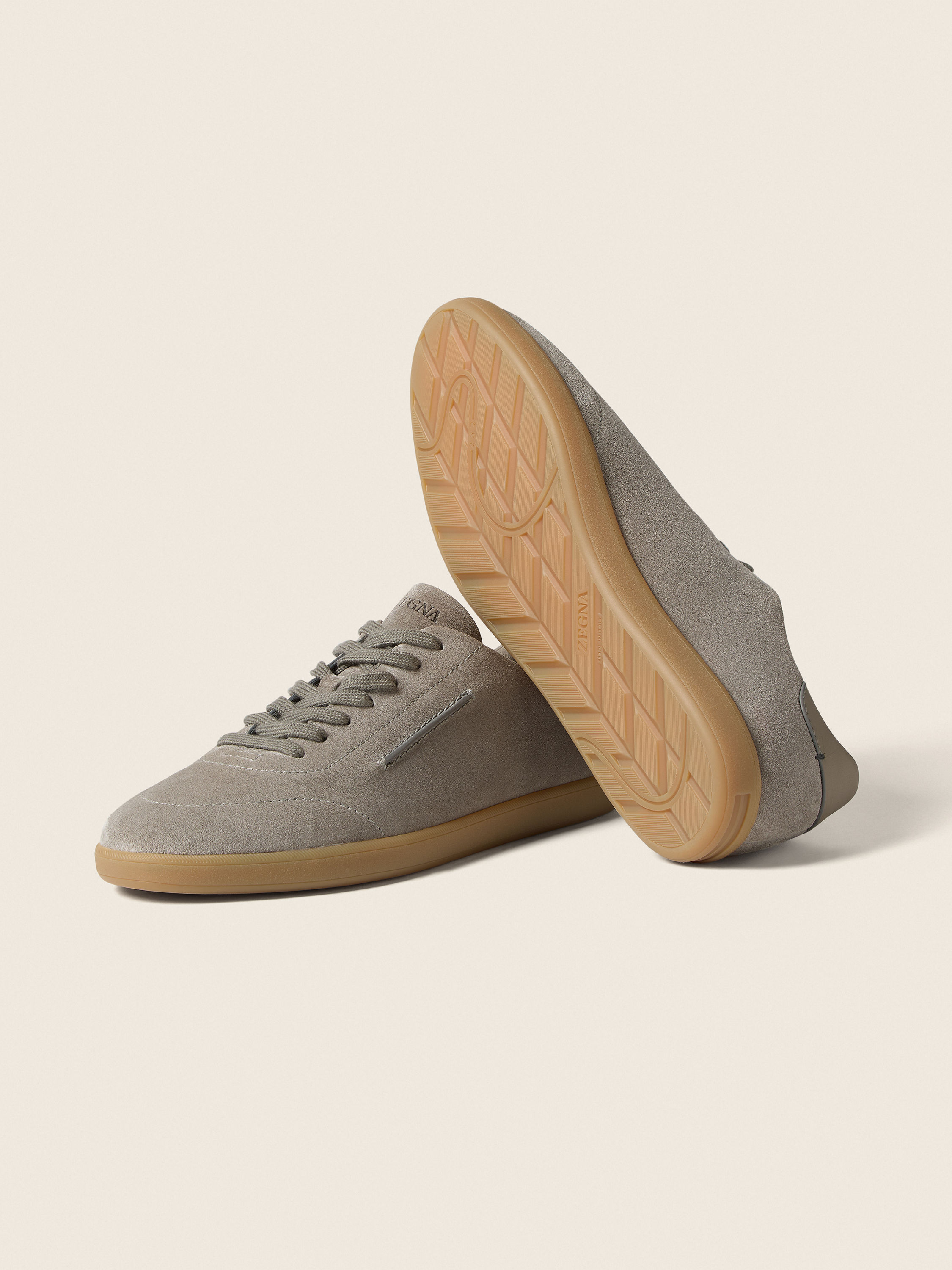 Grey Mélange Suede 232 Sneakers Product detail photo #4