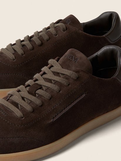 Dark Brown 232 Suede Sneakers SS26 37094701 | Zegna US