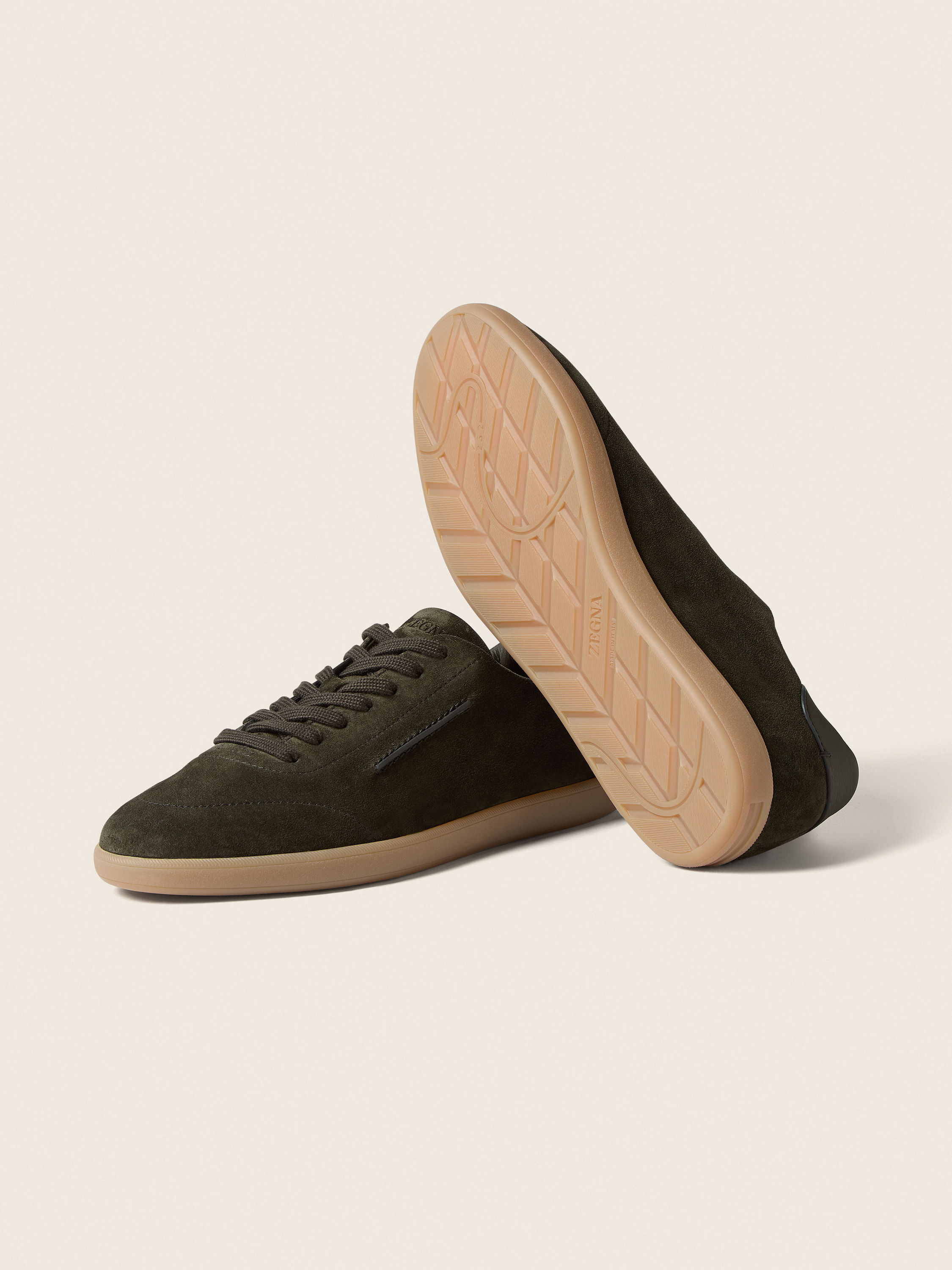 Dark Olive Green Suede 232 Sneakers Product detail photo #5