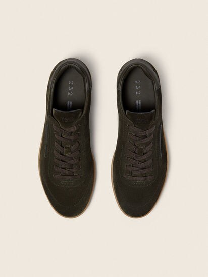 Dark Olive Green Suede 232 Sneakers FW26 39383711 | Zegna US