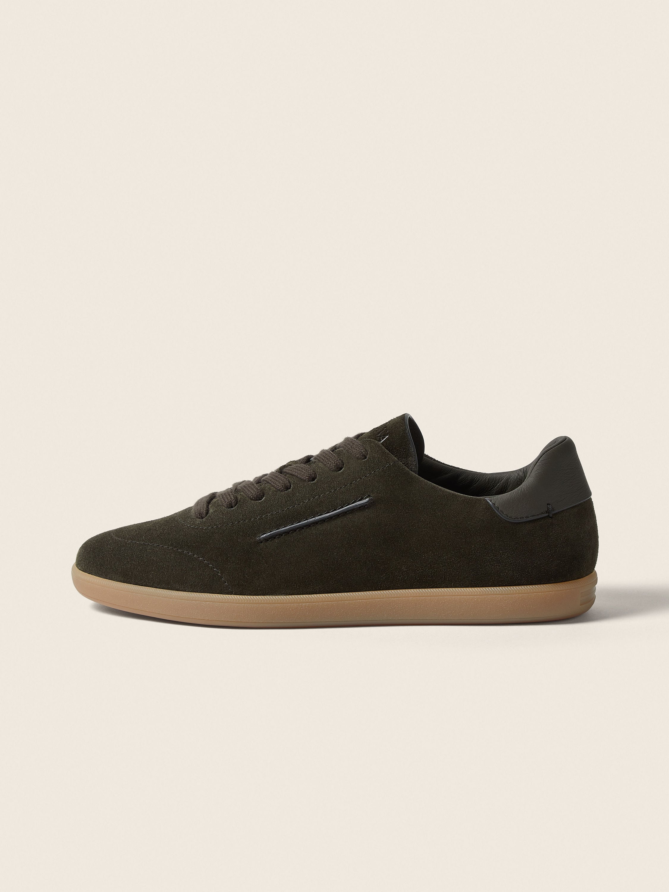 Dark Olive Green Suede 232 Sneakers Product detail photo #4