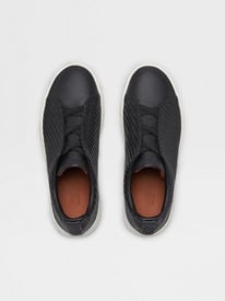Light Grey PELLETESSUTA™ Leather Triple Stitch™ Sneakers SS24 
