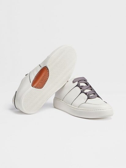 White Leather Tiziano Sneakers SS24 22361762 | Zegna KR