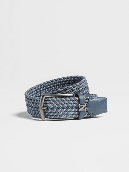 Zegna blue discount belt