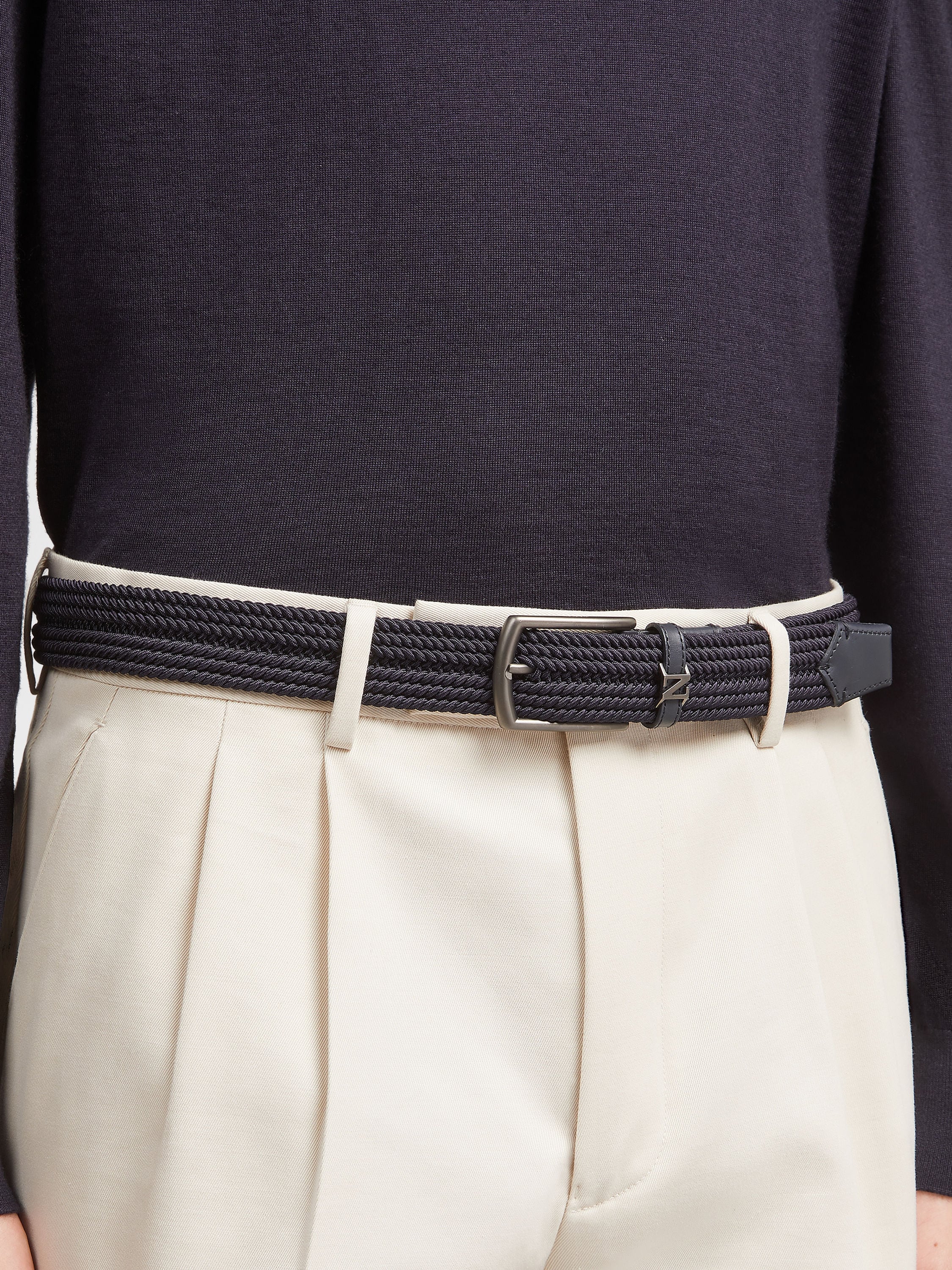 Cinturón de Rayón Azul Marino Foto #2 de detalle del producto