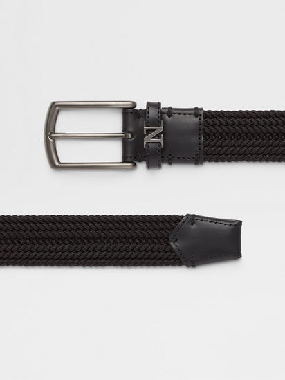 Black Rayon Belt FW25 25664454 | Zegna JP Black Rayon Belt FW25 25664454 | Zegna JP
