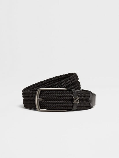 Classic Braided Belt in Black