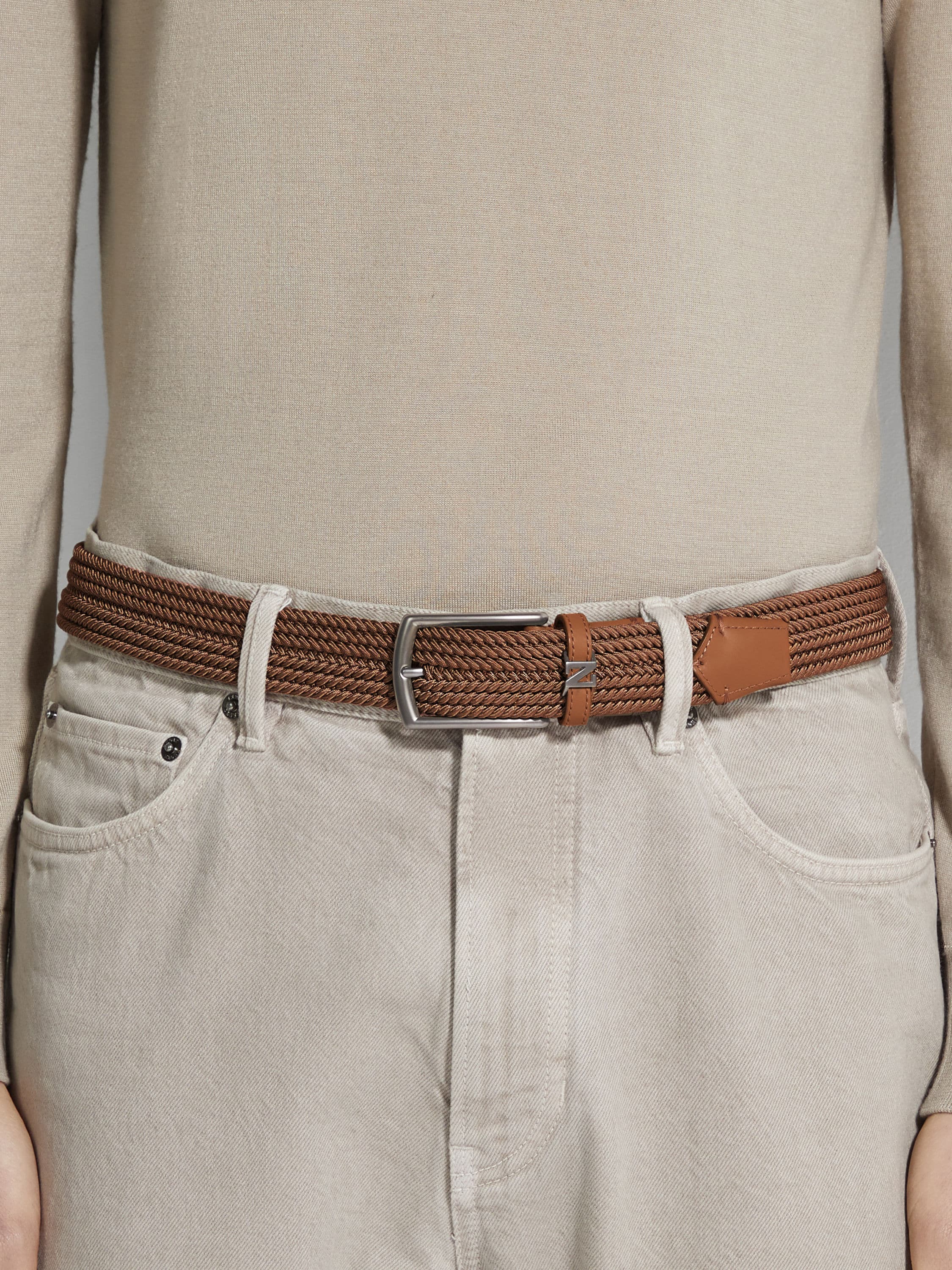 Dark Foliage Rayon Belt Product detail photo #2