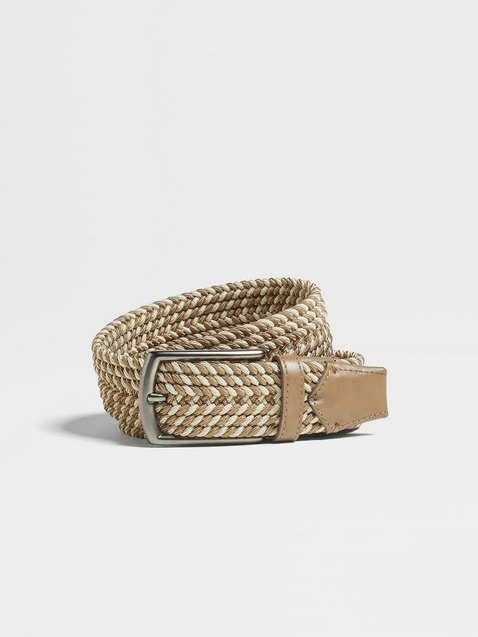 Zegna braided buckle belt - Blue