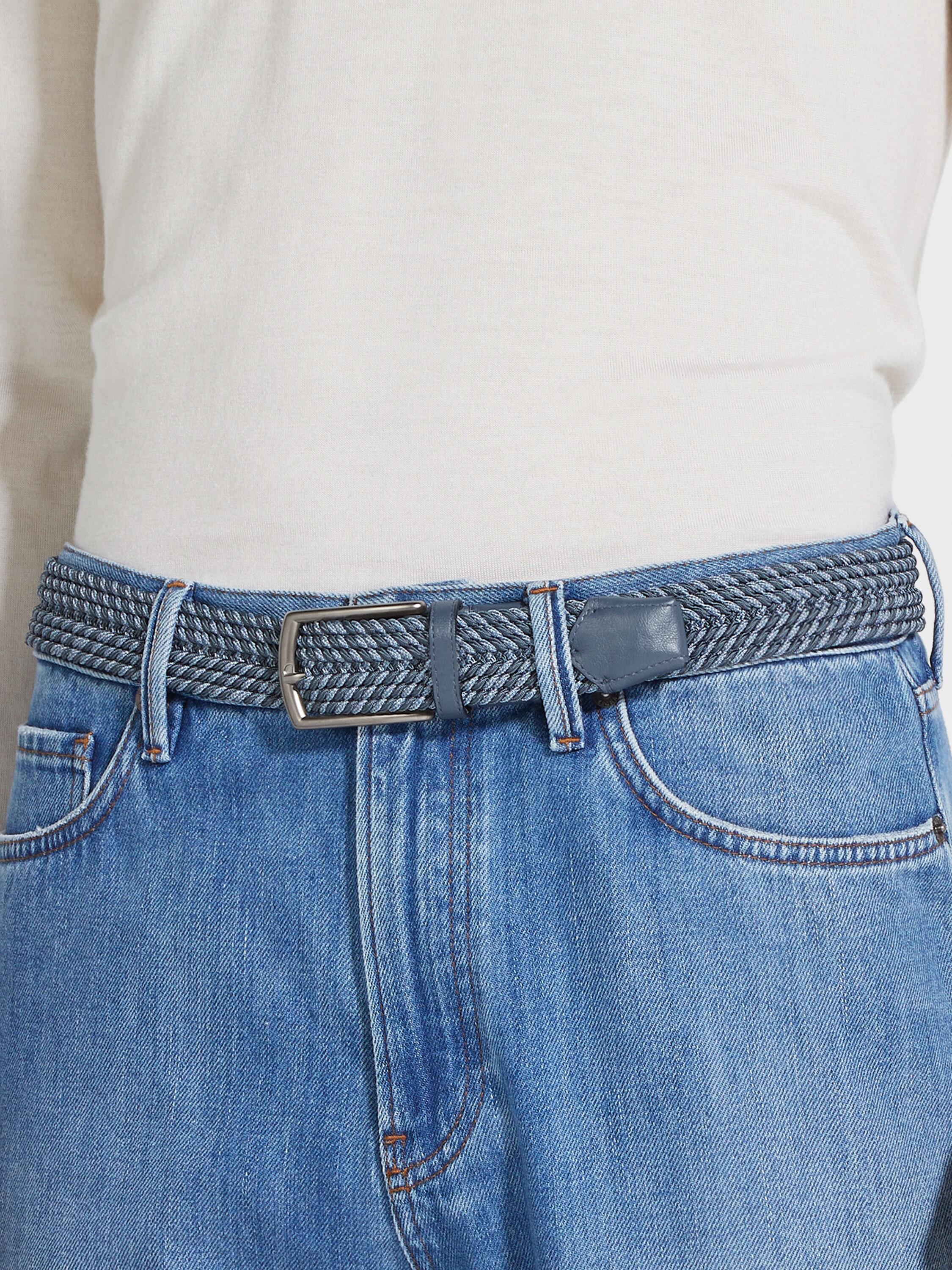 Cintura in Rayon Celeste e Blu Foto #2 di dettaglio del prodotto