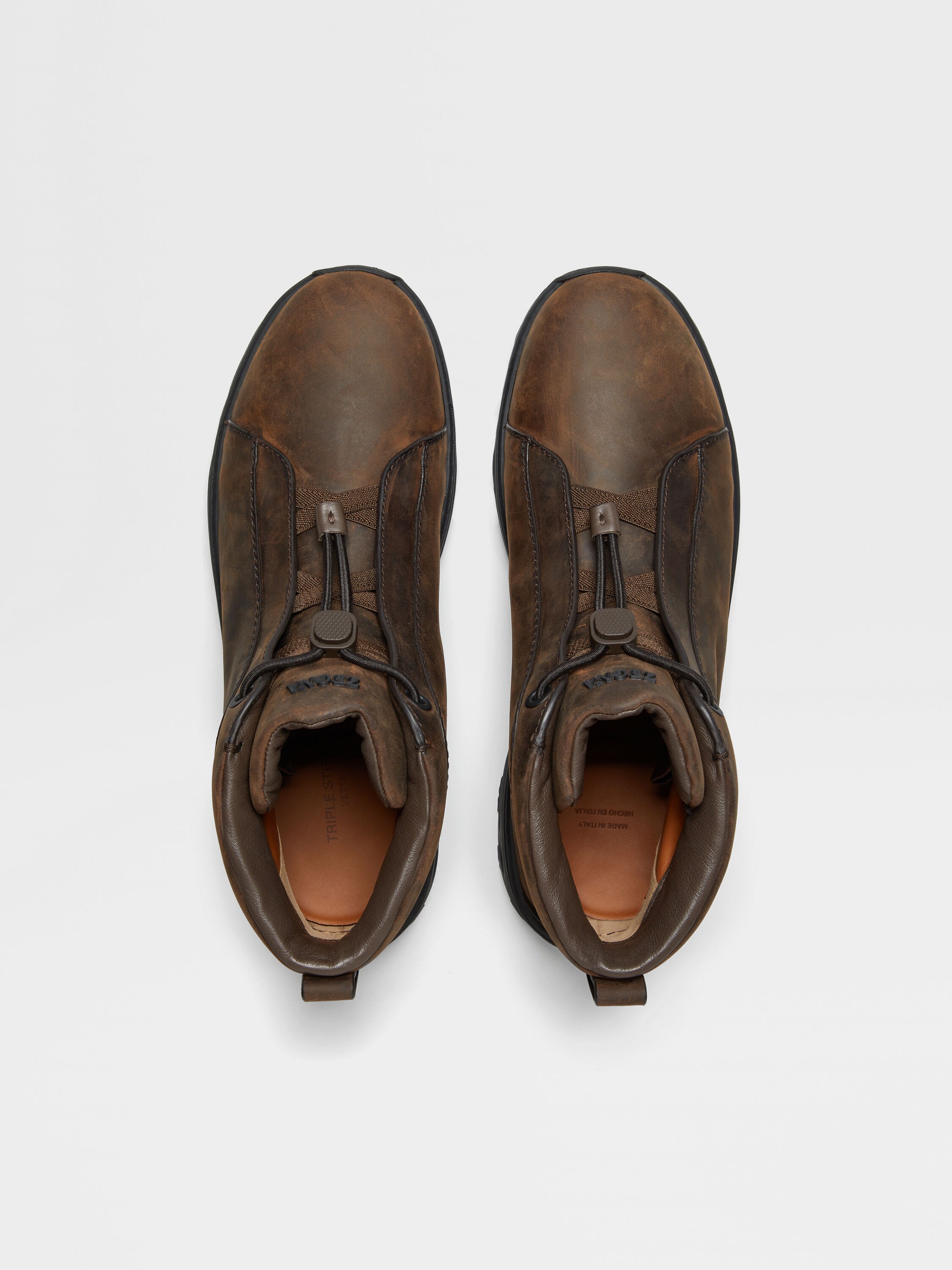 Brown Leather Triple Stitch™ Vetta Sneakers Product detail photo #2