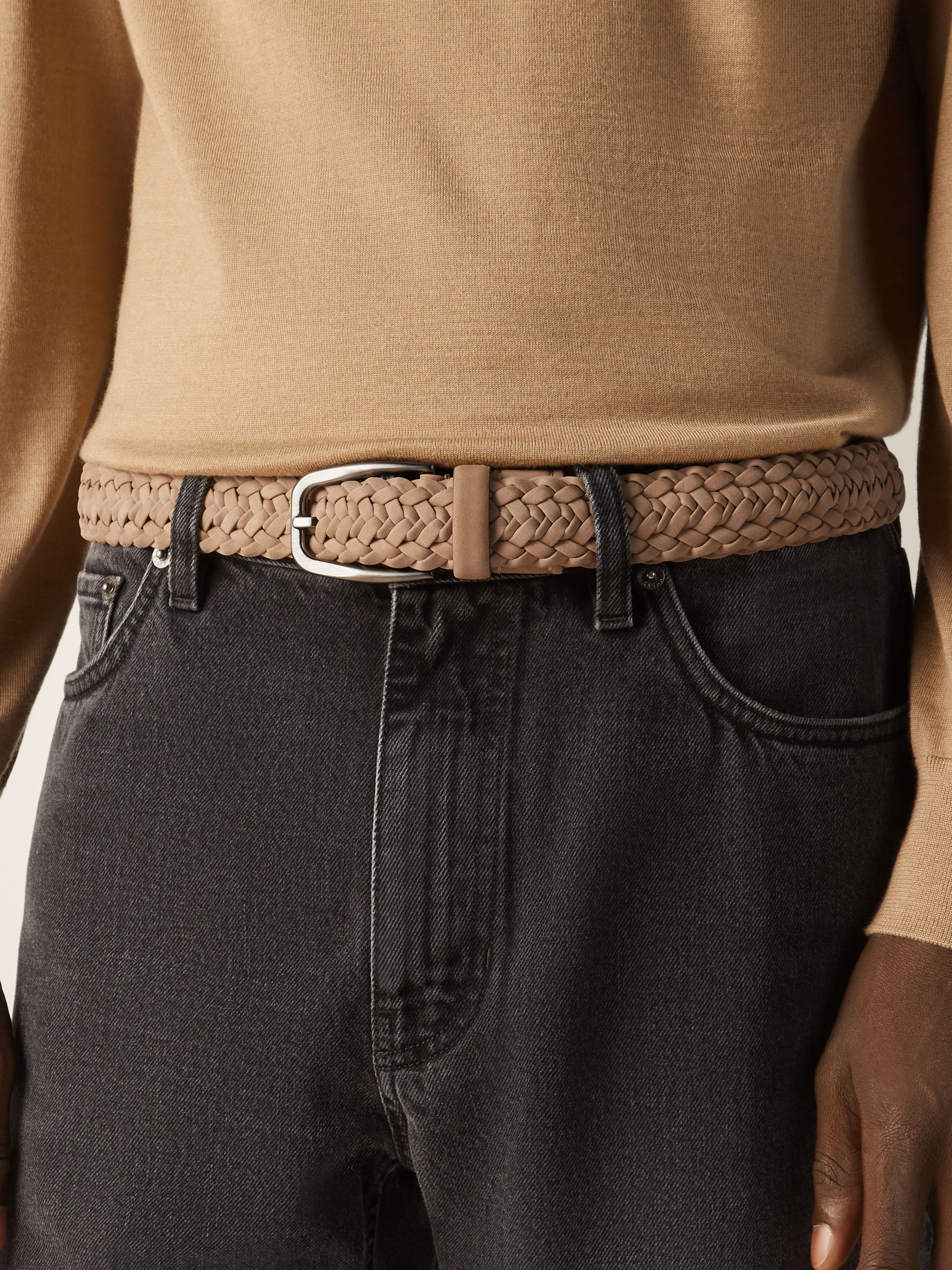 Beige Nubuck Belt Product detail photo #2