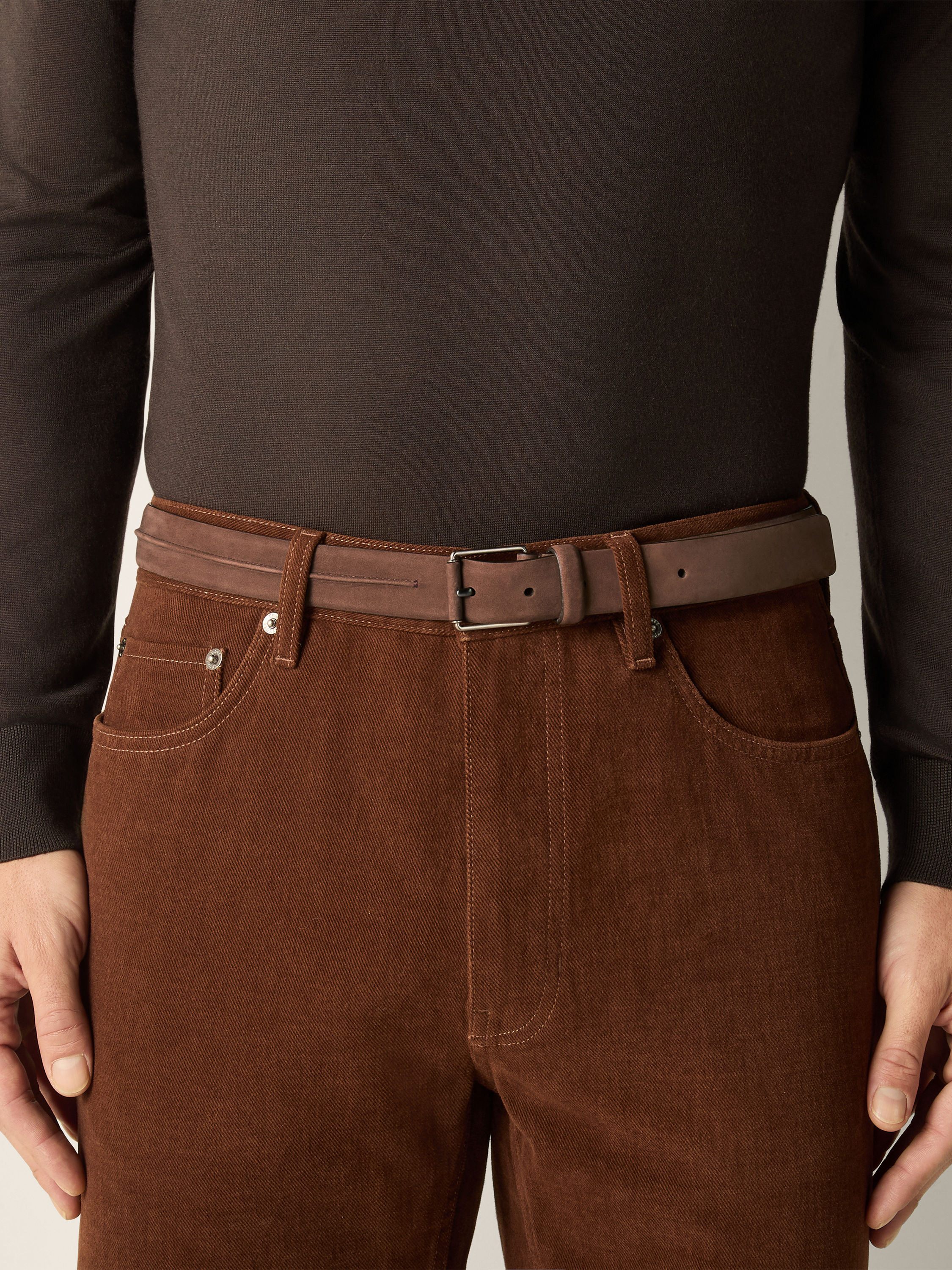 Brown Nubuck Belt Product detail photo #2