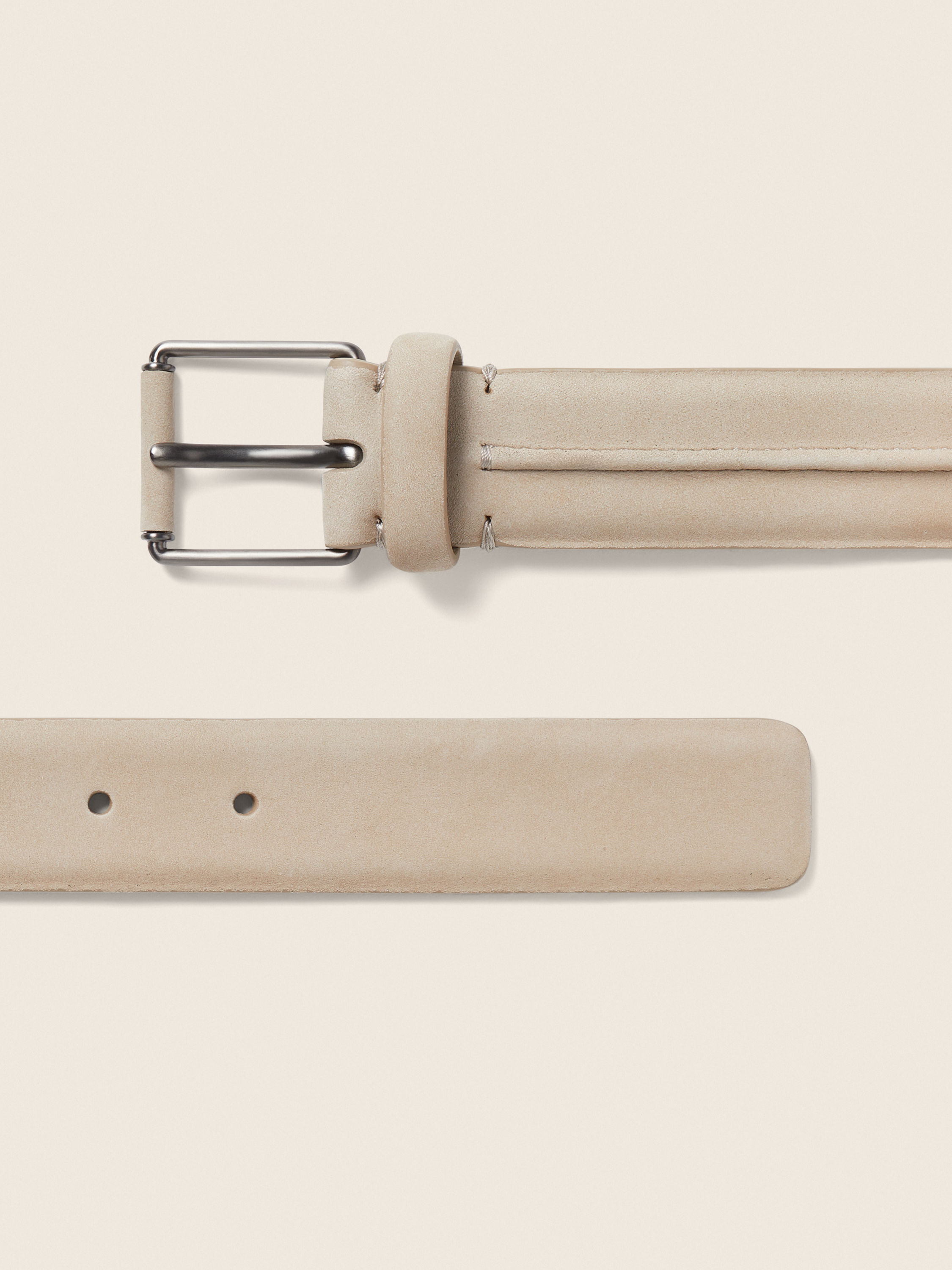 Light Taupe Nubuck Belt Product detail photo #1