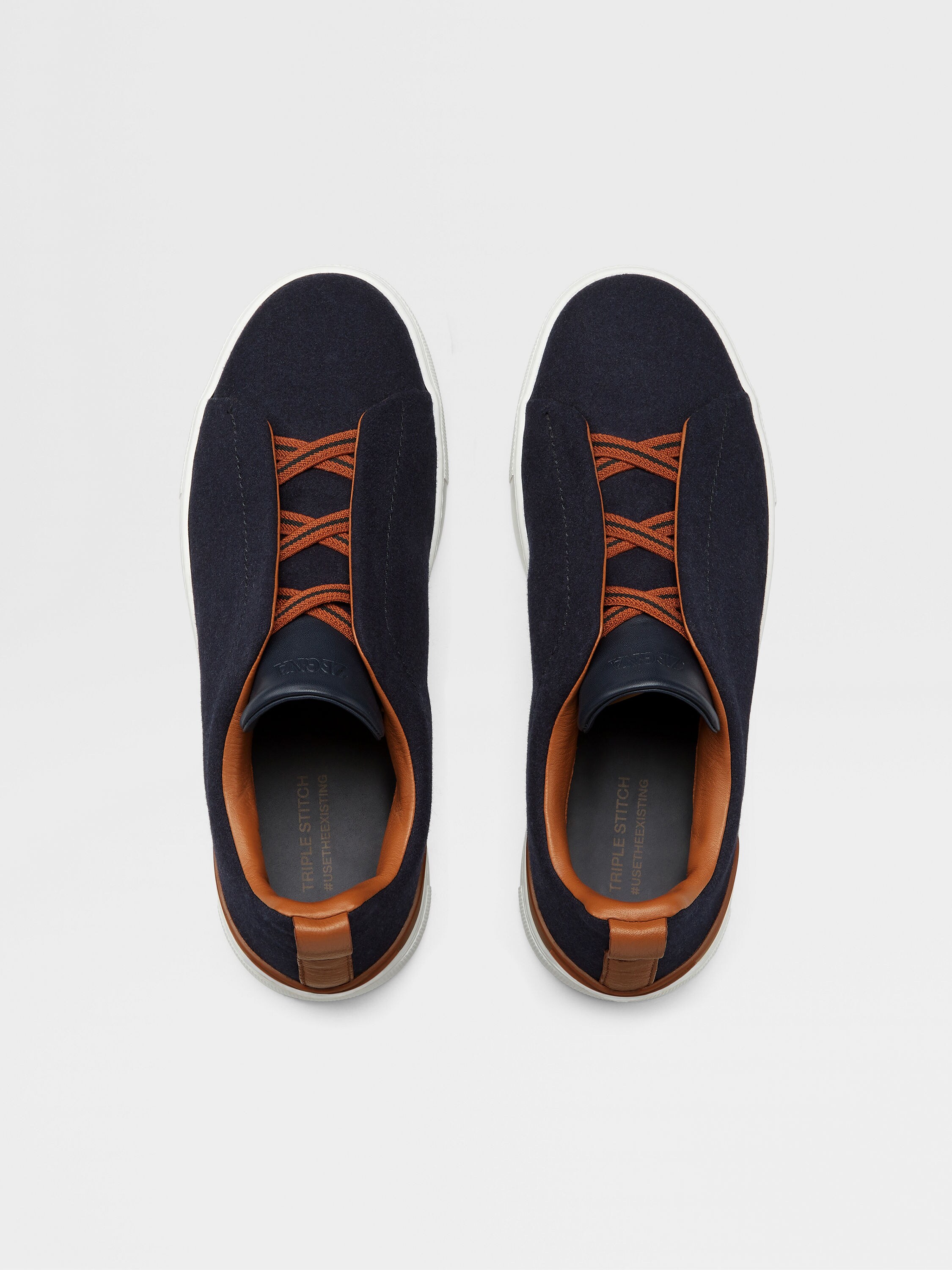 Sneaker Triple Stitch™ in Lana #UseTheExisting™ Blu Navy Foto #2 di dettaglio del prodotto