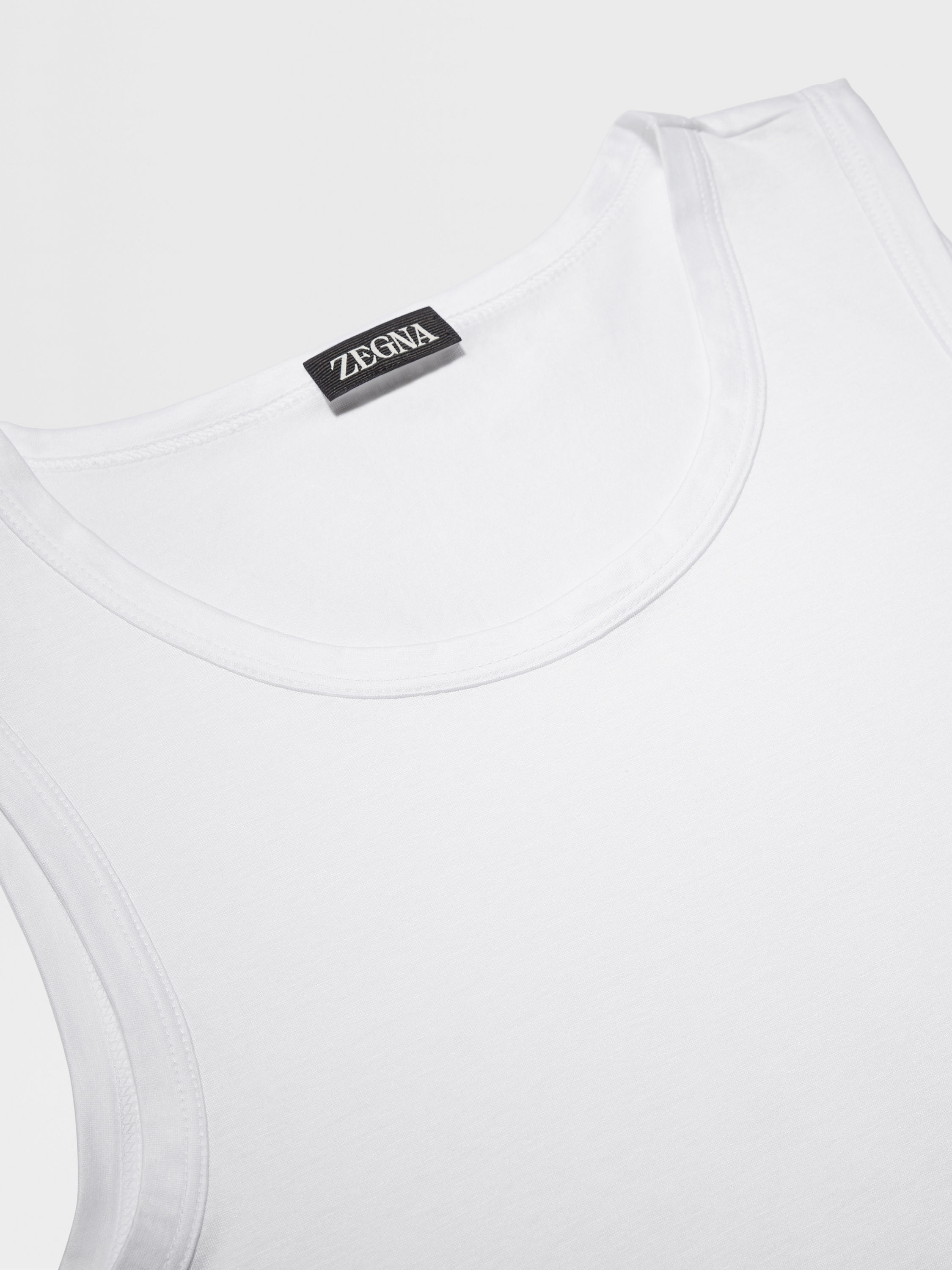 White Filoscozia Cotton Tank Product detail photo #1