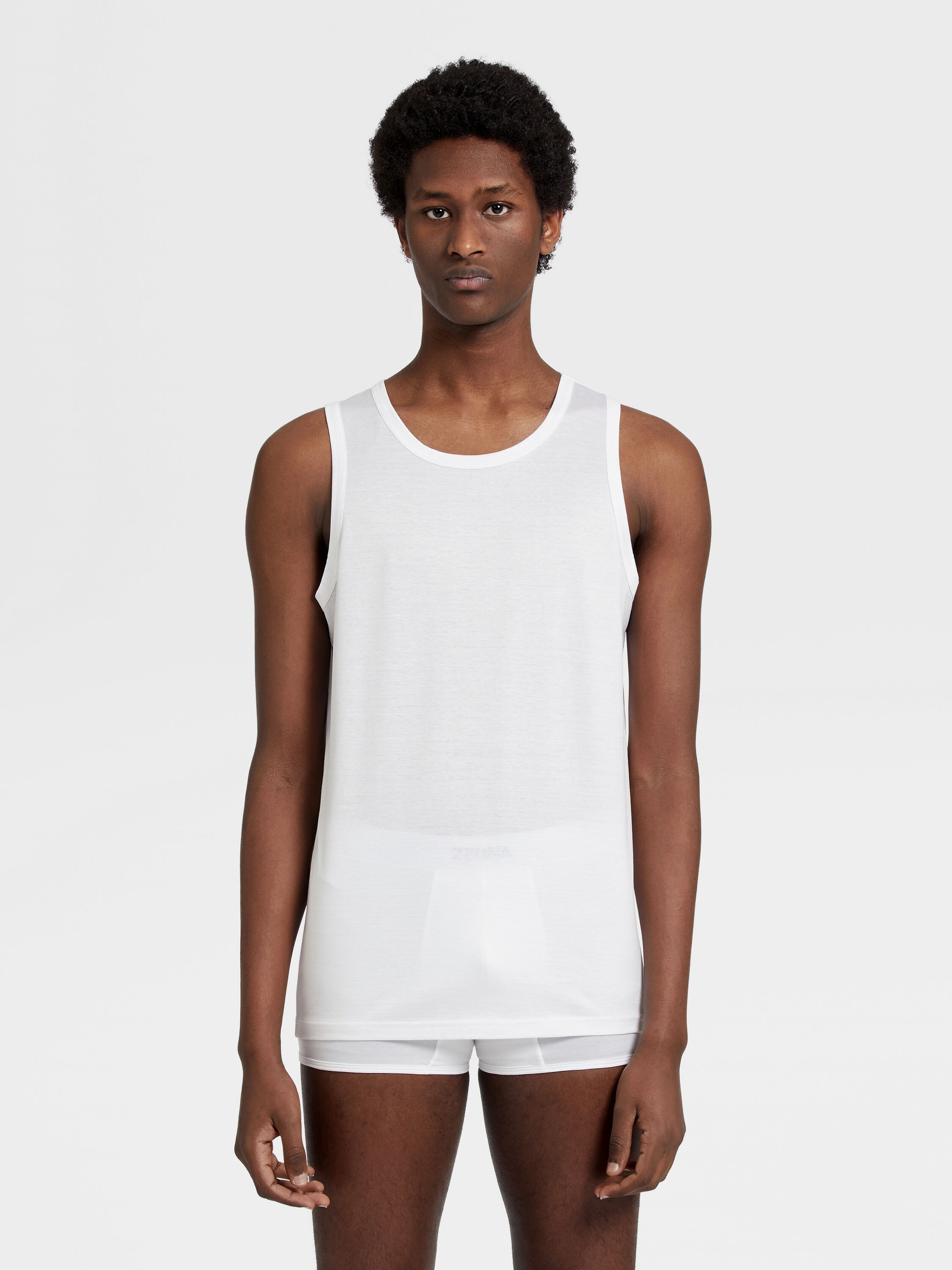 White Filoscozia Cotton Tank Product detail photo #2