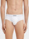 White Stretch Cotton Midi Brief Product detail photo #1