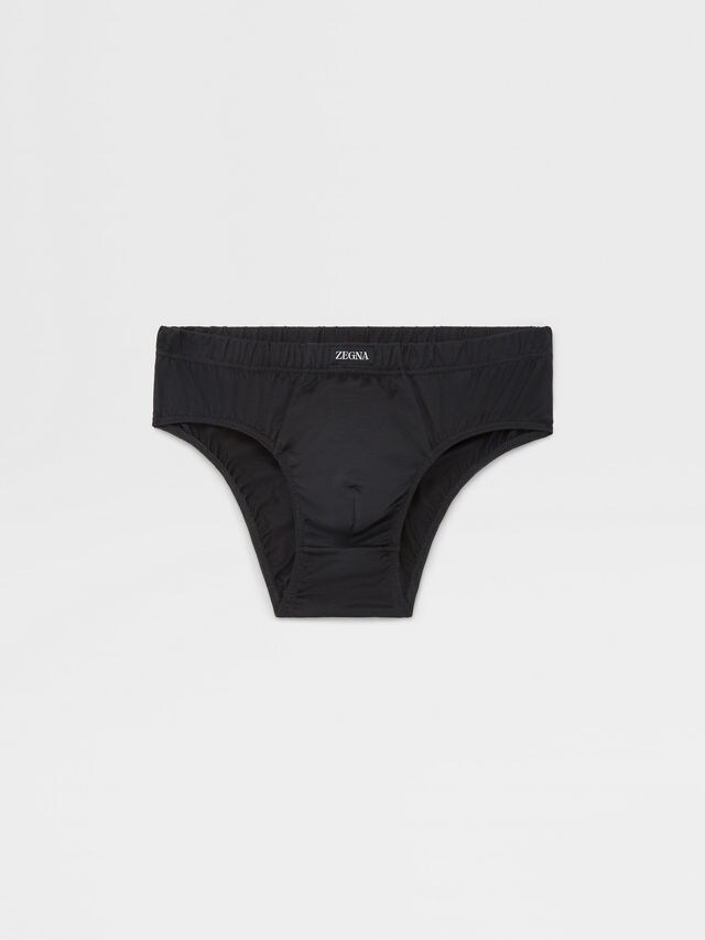Slip Midi de Modal Elástico Negro Foto principal del producto