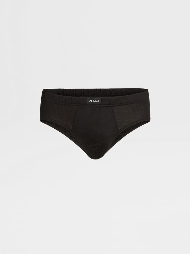 Slip en Coton Noir Photo principale du produit