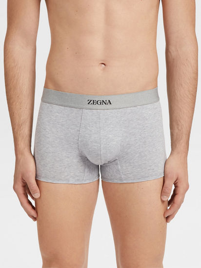 Grey Mélange Cotton Trunks