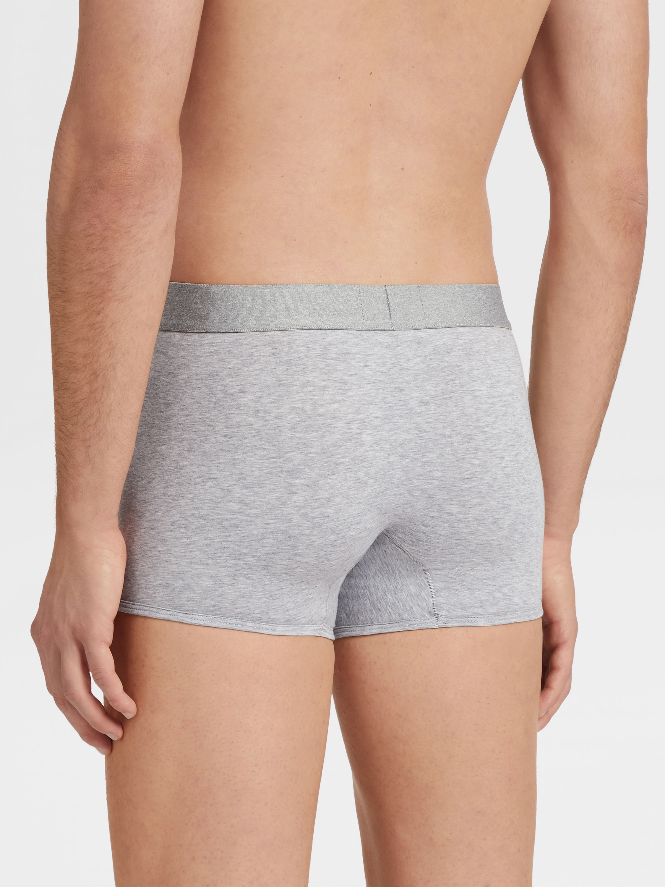Grey Mélange Cotton Trunks Product detail photo #2
