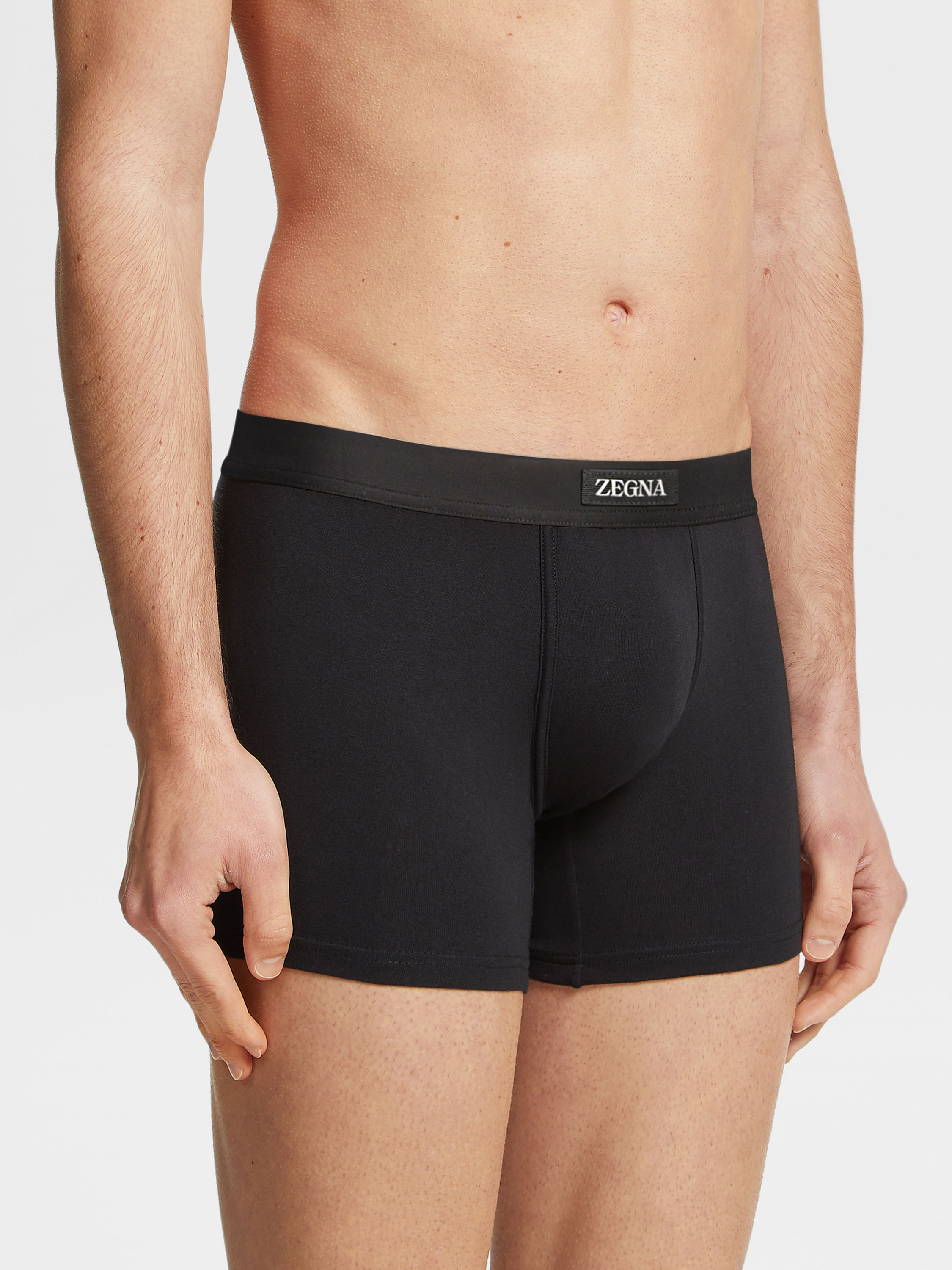 Black Stretch Modal Boxers Product detail photo #1
