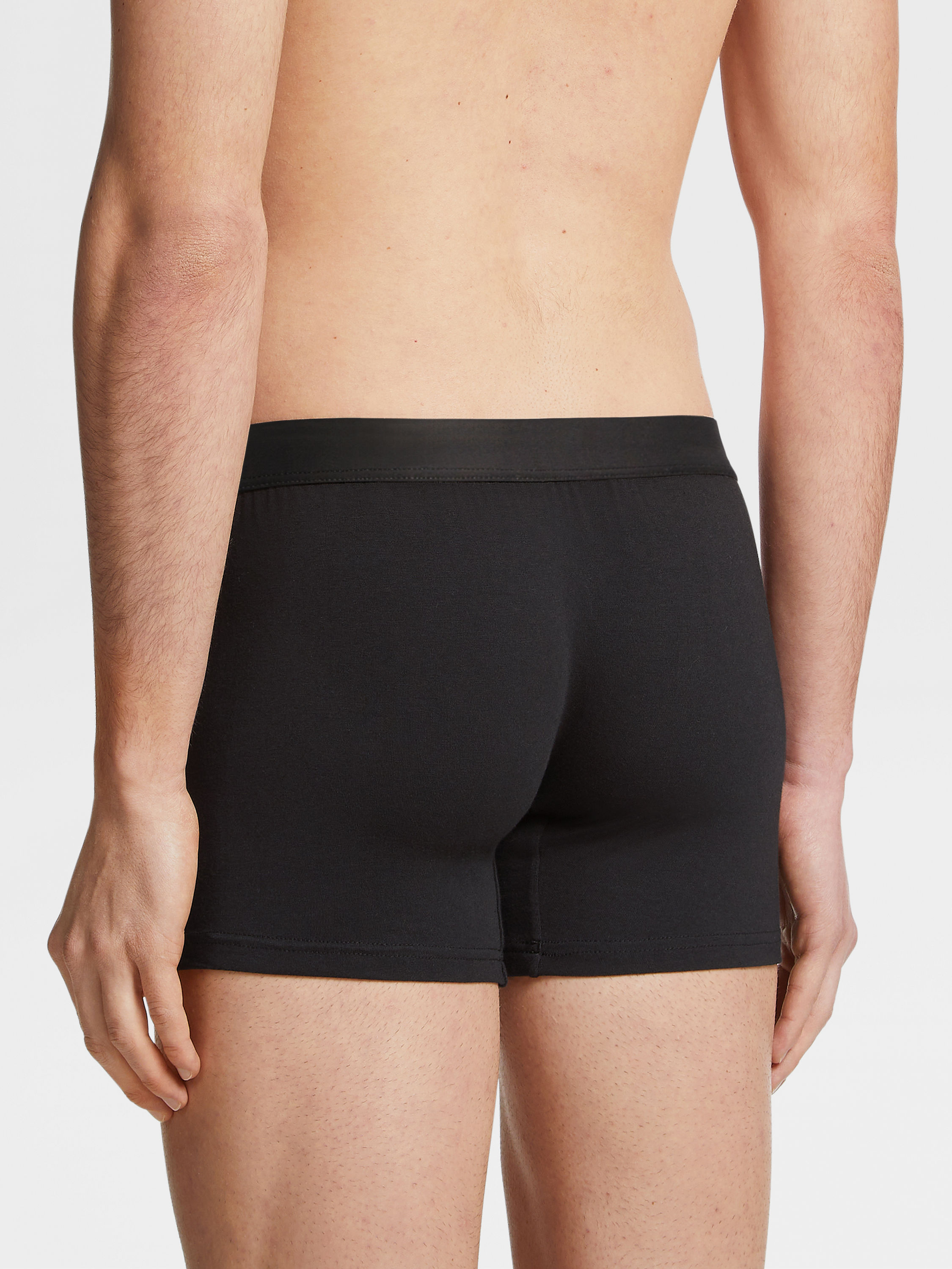 Black Stretch Modal Boxers Product detail photo #2