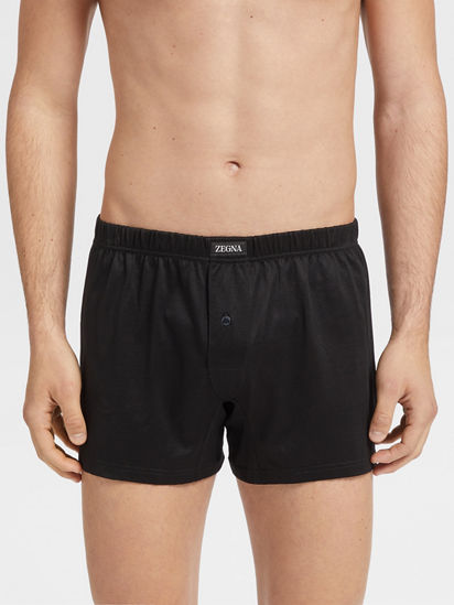 Black Filoscozia Cotton Boxer SS24 22493595 Zegna SE