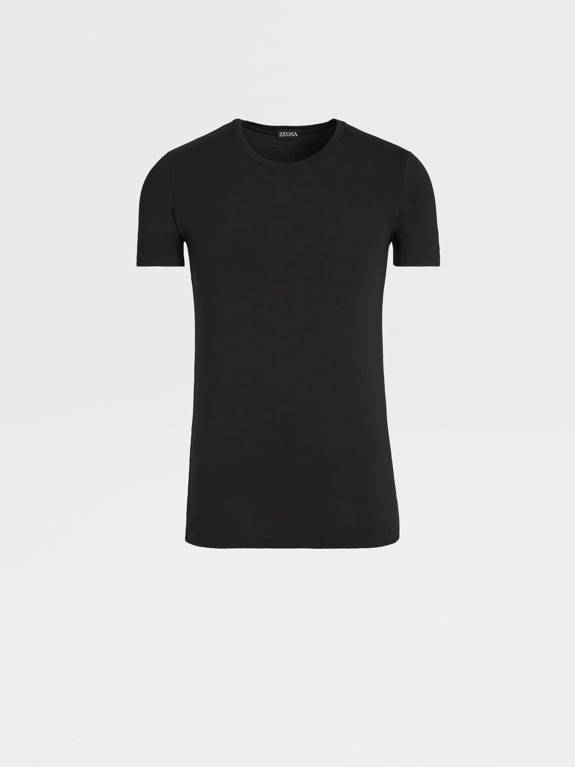 Camiseta en Modal Elástico Negra