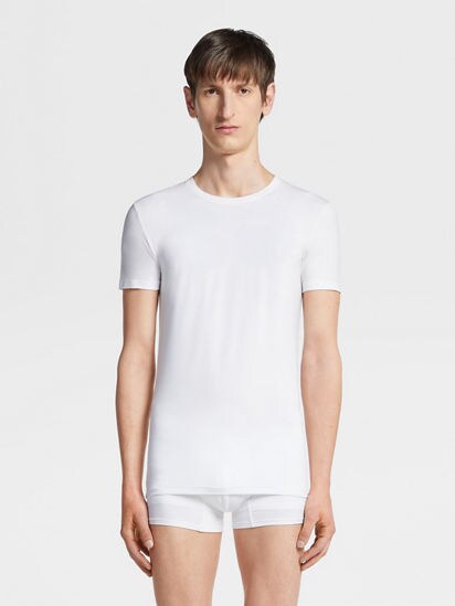 【関税・送料込み】MALO T-SHIRTS WHITE COTTON T-SHIRT LW134T-MESH-T-SHIRT-WHITE-