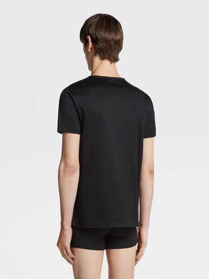 Tシャツ・カットソー DONDUP Men T-shirt Black US198JF0355UIT7 999 Cotton T-shirt with logo embroidery in Black for Men